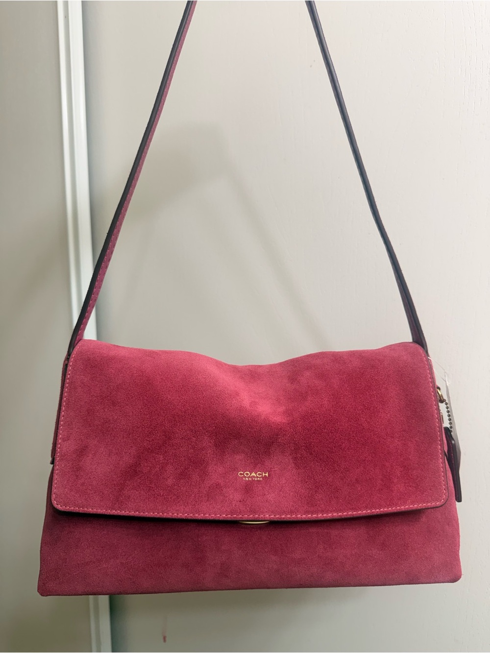 Coach Chelsea 30 in Fuchsia with Gold Hardware